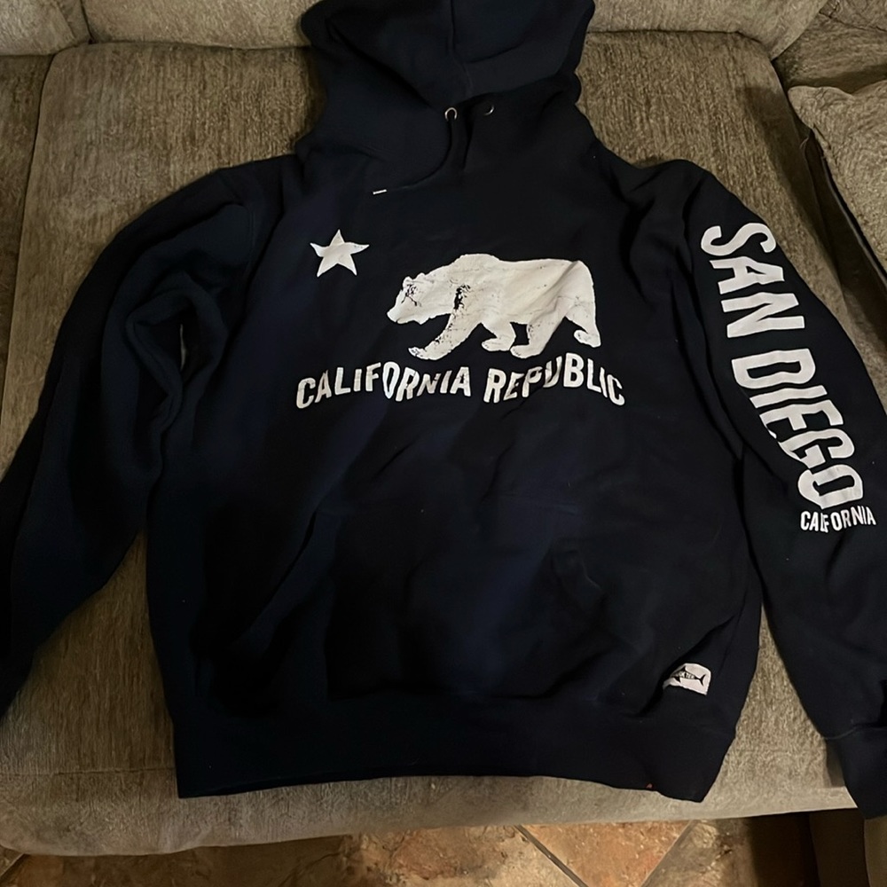 Dark blue California republic hoodie